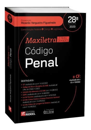 Código Penal Maxiletra Rideel - Edição Atualizada