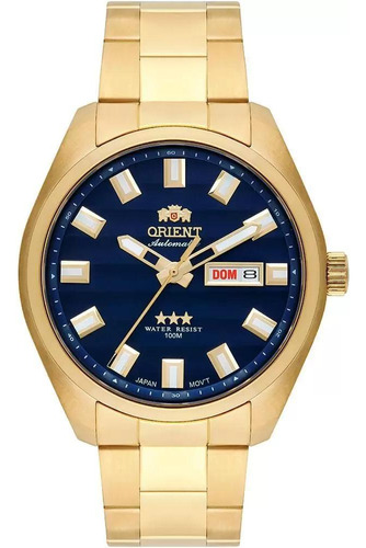 Relogio Masculino Orient Automático Moderno 10atm Dourado