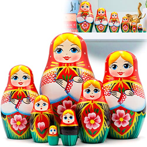 Aevvv Russian Nesting Dolls Juego De 7 Piezas - Matryoshka D