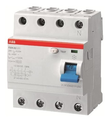 Disjuntor Dr Tetrapolar Fh204 Ac-80/0,03 Abb