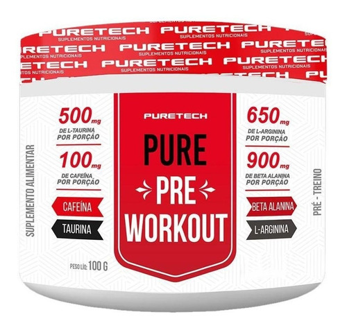 Pure Pre Workout Puretech 100g Pré Treino Avançado