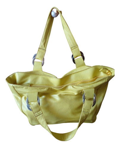 Cartera Bolso Grande Kif Kif Amarillo Mujer 