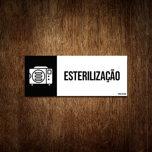 Placa Setor Ícone - Esterilização 30x10