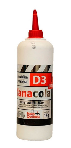 Cola Vinilica D3 Ultimate 1kg Resistente Agua Fanacola