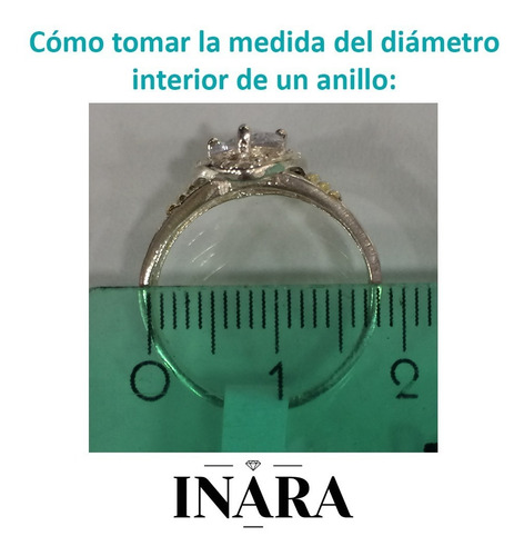 Anillo Plata Y Oro Con Cúbic Diseño Corazón. Inara 02007 91