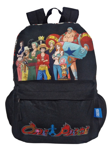 Mochila Escolar Juvenil G Chenson One9918 One Piece Cor Preto