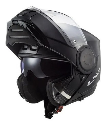Imagen 2 de 10 de Casco Abatible Ls2 Scope Solid Negro Mate