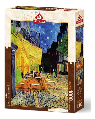 Rompecabezas Terraza De Cafe Por La Noche 1000 Pz Art Puzzle