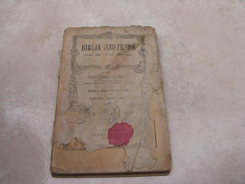 Mercurio Peruano: Antiguo Libro Biblia Ilustrada  L22