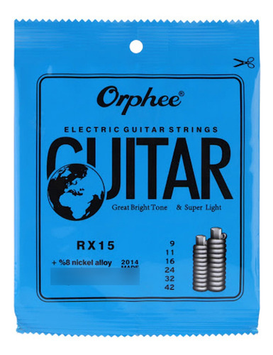 Cuerdas De Guitarra Eléctrica Orphee Rx15