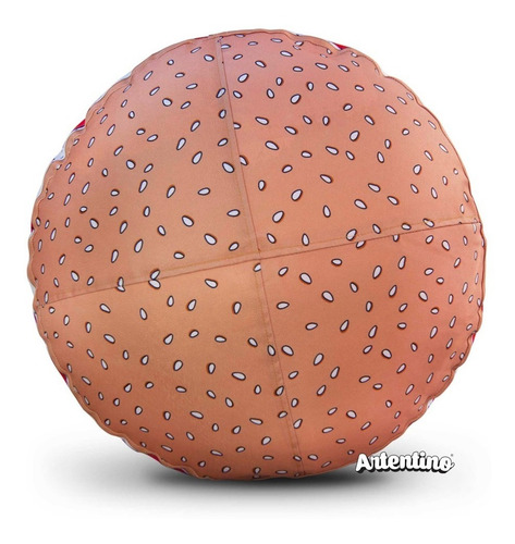 Imagen 3 de 4 de Puff Hamburguesa Regalo Original Día Niños Nene Nena Deco
