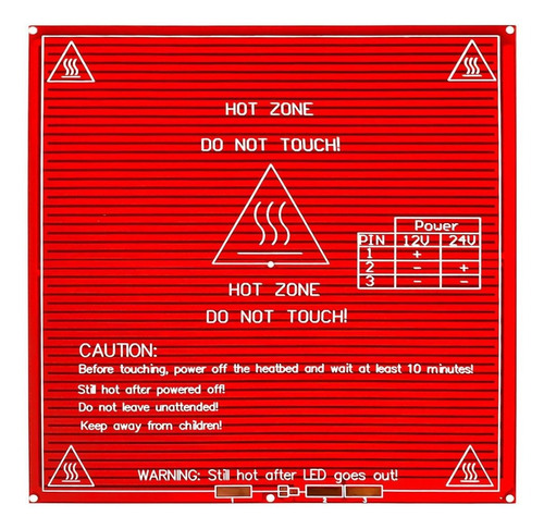 Cama Caliente Mk2b 200x200 12/24v Pcb Hotbed Impresora 3d
