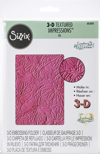 Sizzix Carpeta Relieve Impresion Texturizada 3d Multicolor