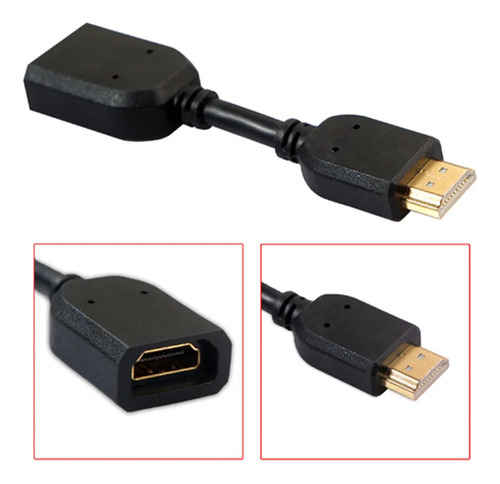 Cabo Hdmi Pequeno Curto 10cm Macho/ Fêmea Para Chrome