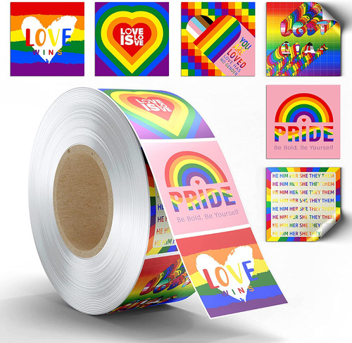 600 Etiquetas Impermeables Lgbt Pride Orgullo Variadas