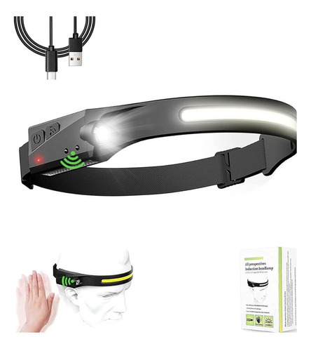 Lanterna De Cabeça Led Recarregável Usb Impermeável