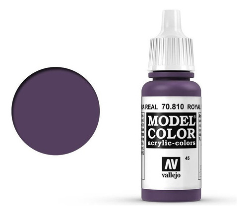 Vallejo Model Color 17ml Pintura Acrílica Color 45 Púrpura Real 70.810