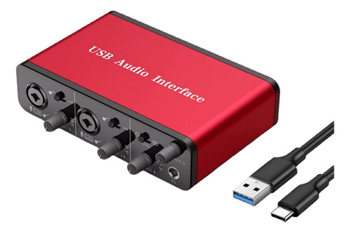 Interfaz De Audio Usb 2 En 2 Salidas Con Alimentacion Fantas