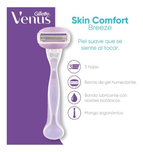 Rastrillo Venus Especial Para Mujer Con Banda Lubricante