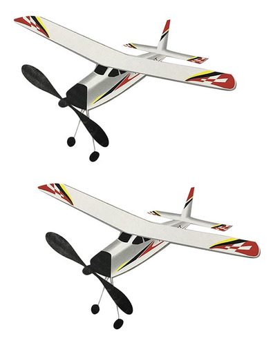 Modelo De Avión Con Motor Elástico De 2 Piezas Para