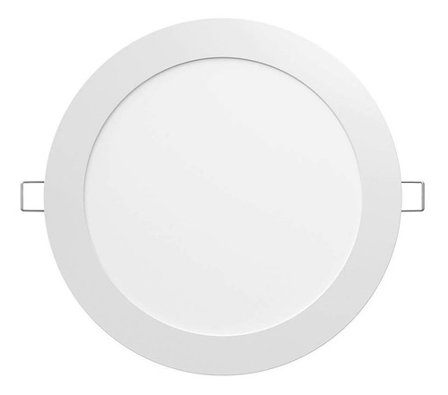 Panel Led Foco Plafón Embutido A Cielo Redondo 6w 12cm Estructura Blanco frío