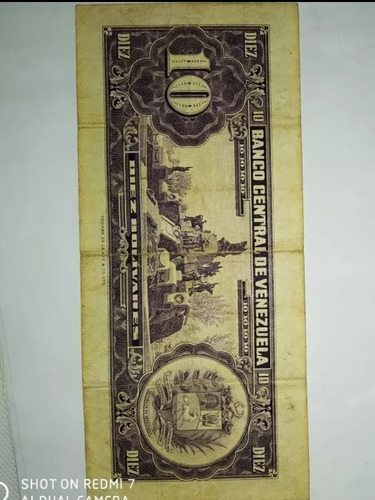 Billete Venezolano De 1967 De 10 Bolivares 