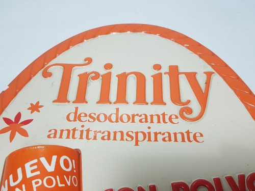 Imagen 4 de 5 de Antiguo Cartel Desodorant Trinity Plástico Relieve Mag 57841