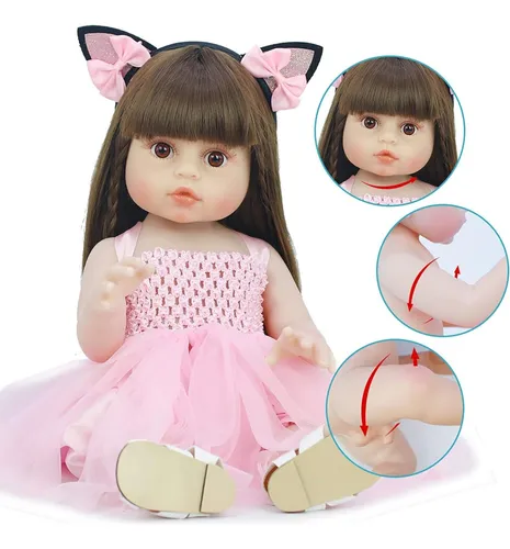 Bebé Muñeca Niña Realista 55 Cm Muñeca Reborn