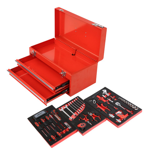 Kit Caja Metalica De Herramientas (88 Pzas)