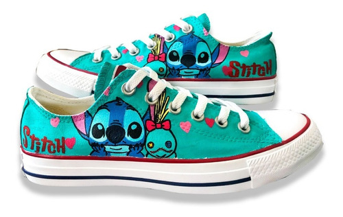 Tenis Pintados A Mano Lilo Y Stitch Personalizado 04