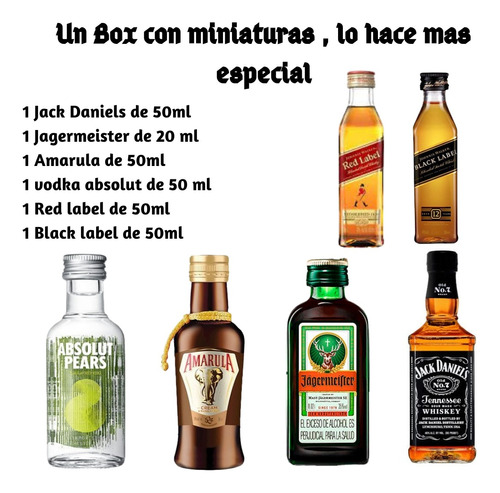 Kit Licor Miniatura Jack Daniels + Black Label - Pack 6 Und