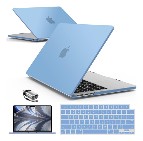 Funda Ibenzer Para Macbook Air 13 M2 + C/teclado Light Blue