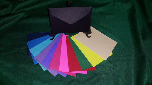 Envelope 10x15 Cm - Diversas Cores - 50 Unidades