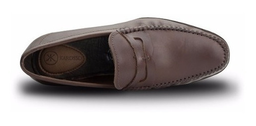 Imagen 2 de 3 de Mocasín Karosso Piel Castaño 2100