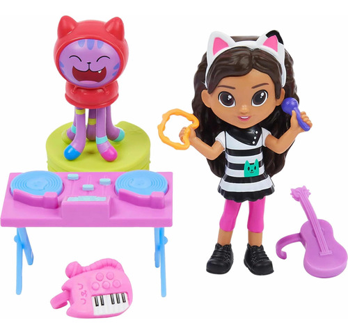 Gabby's Dollhouse Kitty Juego De Karaoke 2 Figuras Accesorio