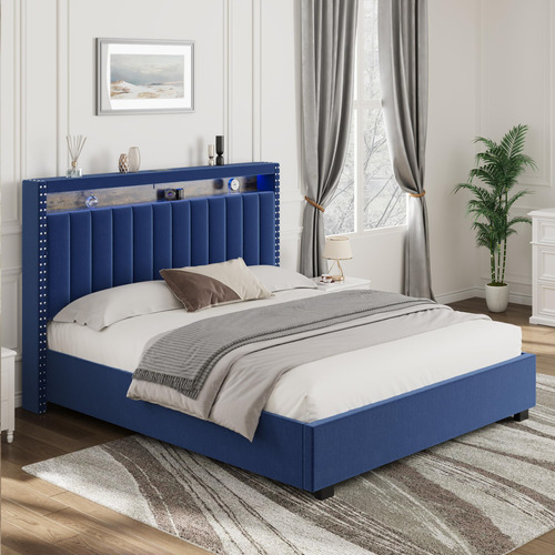 Eyahome King Size Lift Up Storage Bed,frame Headboard With .