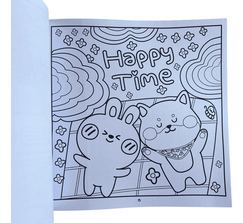 Livro Colorir Cute & Comfy Relaxing Vibes 63pag 20,5x20,5cm