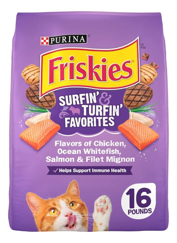 Purina Friskies - Surfin Comida Seca Para Gatos, 16 Libras