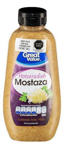 Mostaza Great Value Preparada Rábano Picante 340 G