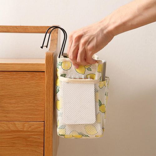 Soporte De Cama Multifuncional Bolsillos Amarillo