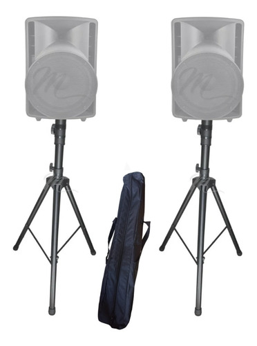 Imagen 2 de 8 de Par Soporte Pie Tripodes X2 Parlantes Con Bolso