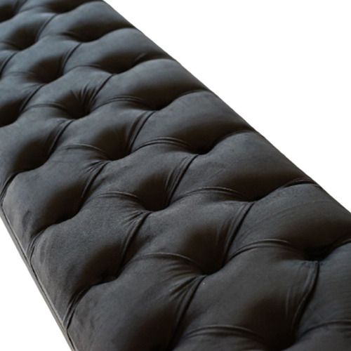 Imagen 3 de 8 de Baulera Pie De Cama Capitone Pana 2 Plazas 140cm Envio Grat
