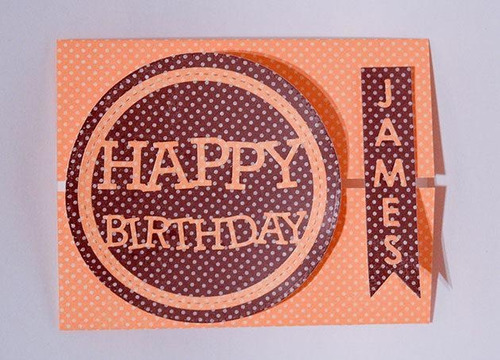 Stiched Happy Birthaday Circle Frame Die / Suaje De Feliz Ci