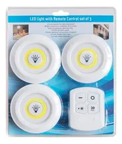 Comprar Set 3 Luces Led De Emergencia Inalámbricas Control Remoto Blanco