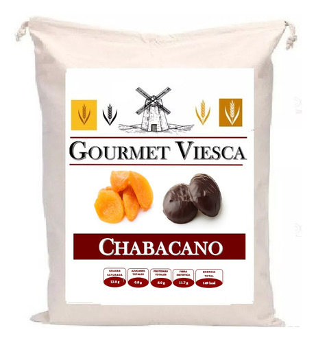 10 Kg Chabacano Deshidratado Cubierto Chocolate Semiamargo