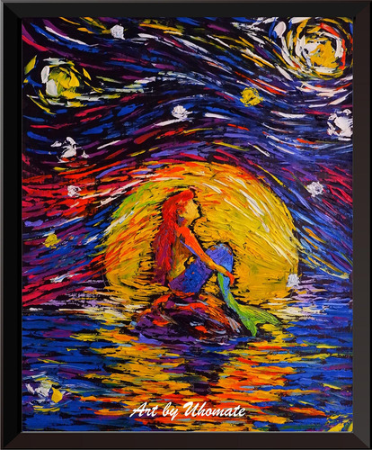 Uhomate Vincent Van Gogh Póster De Noche Estrellada Ariel Pr