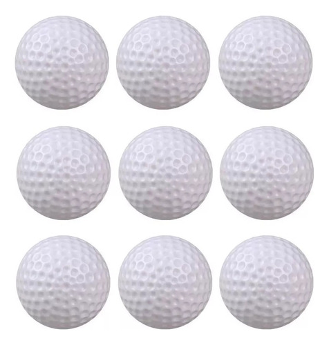 Pelotas De Practica Indoor Simil Golf, Lisa Poco Vuelo. X 9