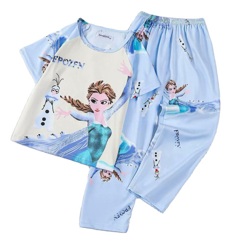 Pijama Niña Frozen Elsa Regalo Pantalón Y Blusa Cómoda 