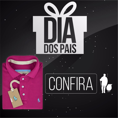 Camisa Polo Masculina Pink Escuro, Oferta Dia Dos Pais S&f