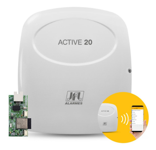  Kit De Alarme Active 20 Com Modulo Ethernet Me-05 Jfl